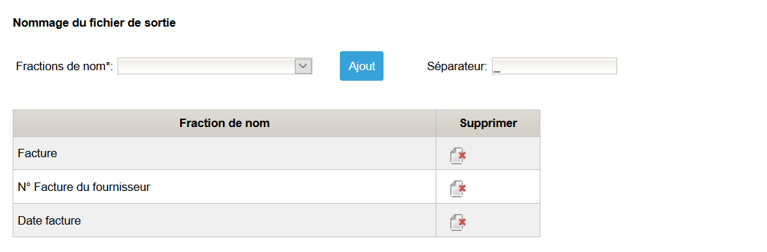 Nommage des fichiers export doc élevctroniques