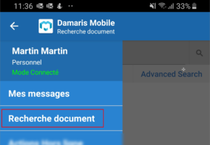 Damaris Mobile Recherche documents