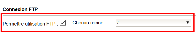 paramétrage connexion FTP utuilisateur Damaris RM