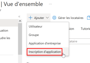 Azure AD Inscription Application