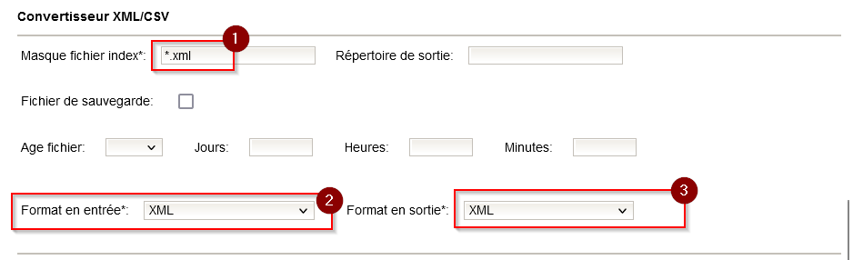 tâche convertisseur xml xml Damaris RM