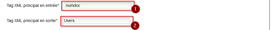 Tâche convertisseur xml / xml paramétrage des Tags