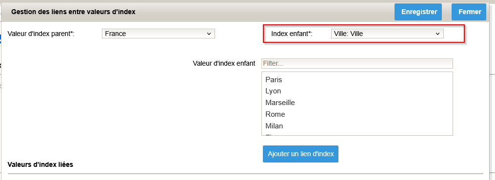 choix liste enfant
