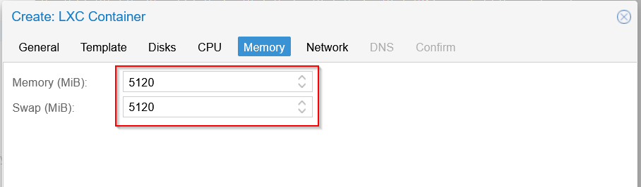 Damaris Proxmox Memory Size