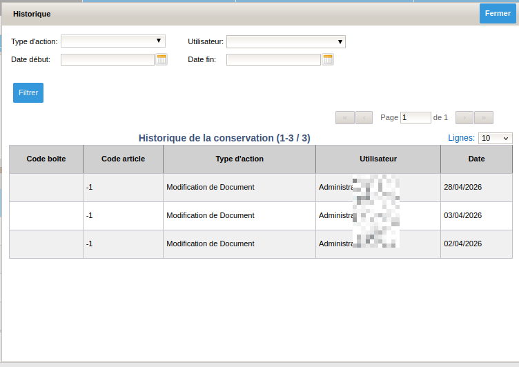 Damaris RM historique document