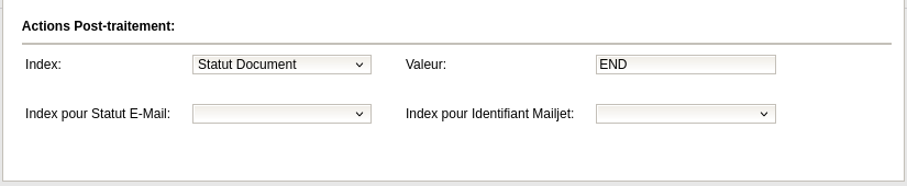 Les actions post-traitement Alerte Mail Damaris RM